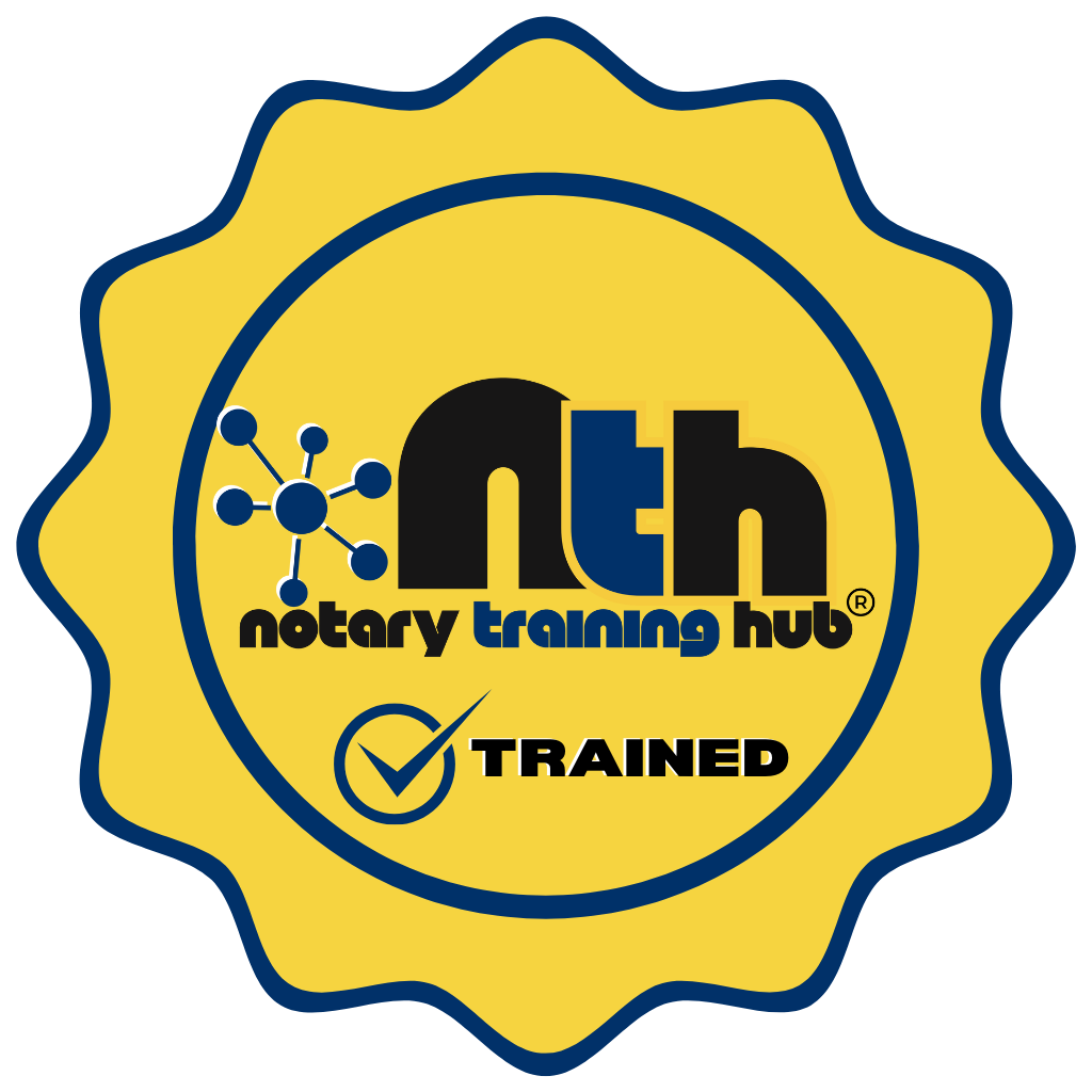 Notary Training Hub trained badge