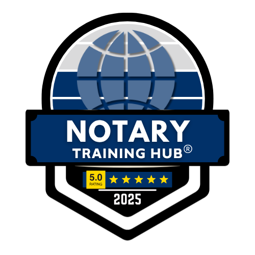 Notary Training Hub 2025 five star rating badge